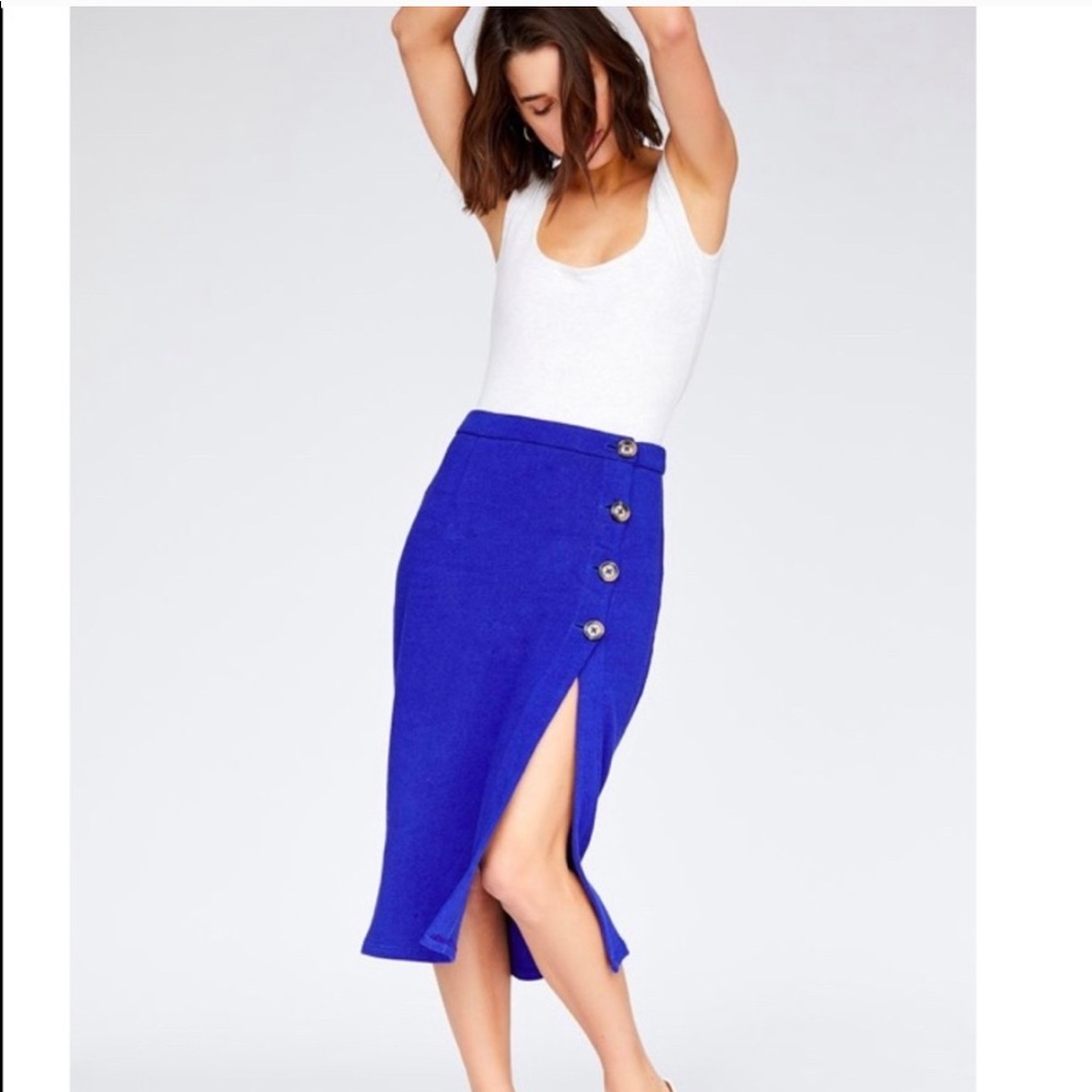 Callahan Sofia Blue button knitwear pencil skirt